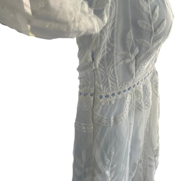 BOHO BEACH BRAND WHITE LACE DRESS, SIZE XL - Picture 9 of 11